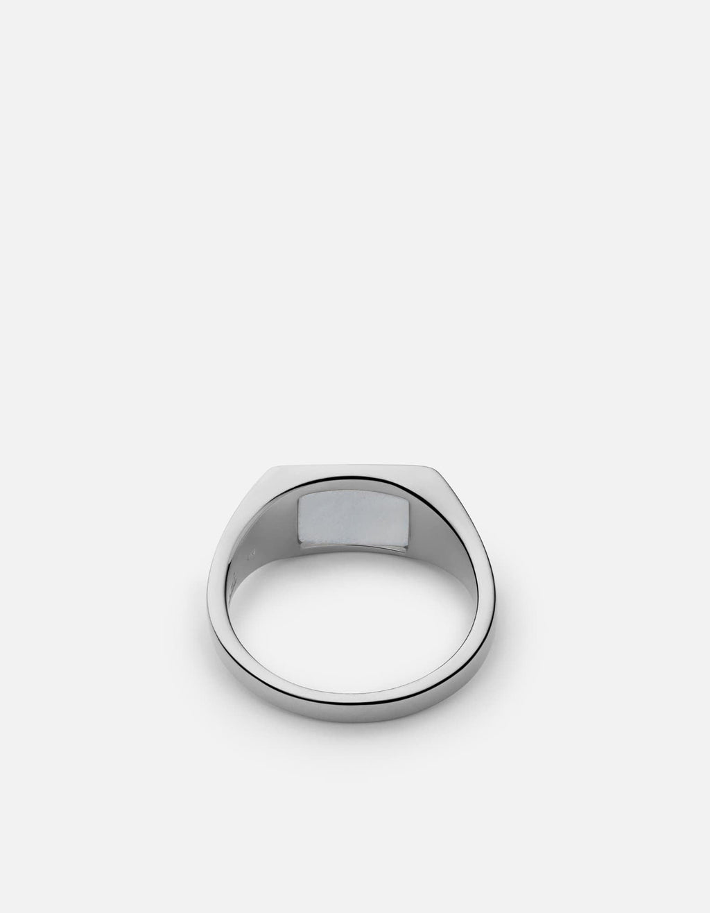 Lennox Chalcedony Signet Ring, Sterling Silver