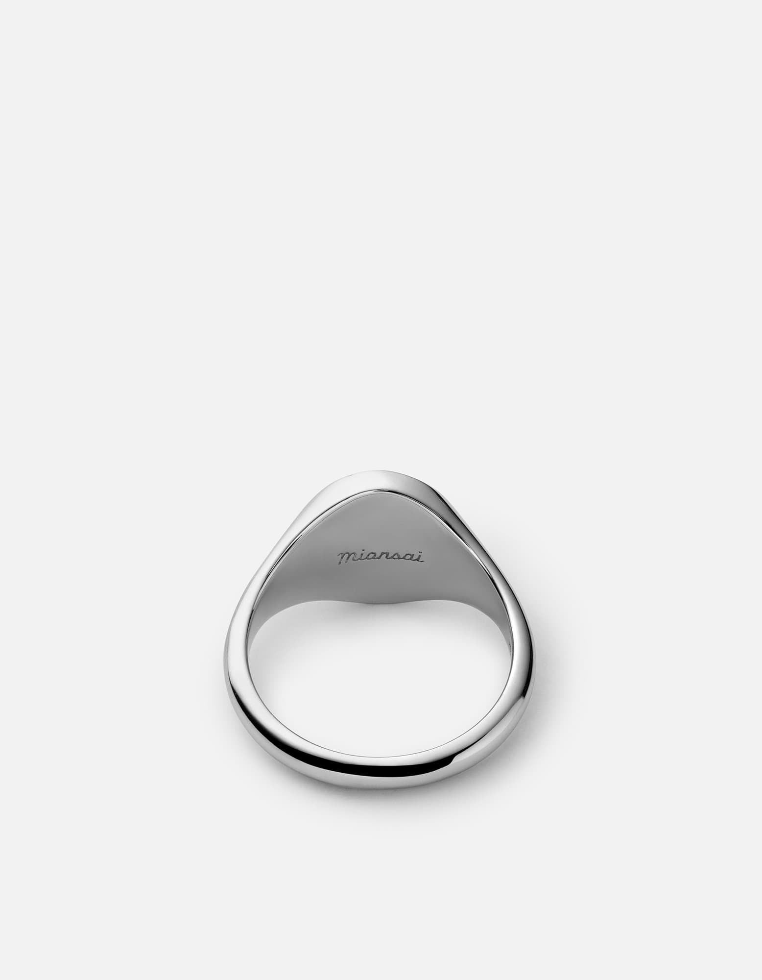 Fortuna Signet Ring, Sterling Silver / Blue