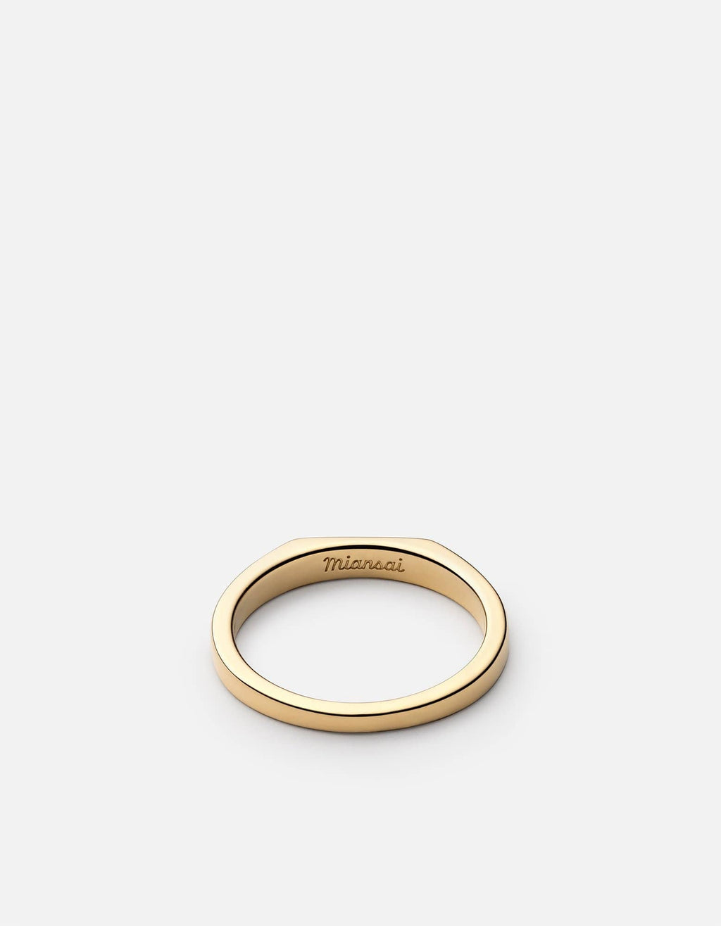 Thin Geo Ring, 14k Gold