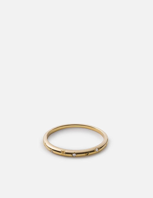 Miansai Rings Astraios Ring, 14k Gold Pavé Polished Gold/Pave / 5