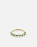 Miansai Rings Flor Chalcedony Ring, 14k Gold Pavé Green / 5