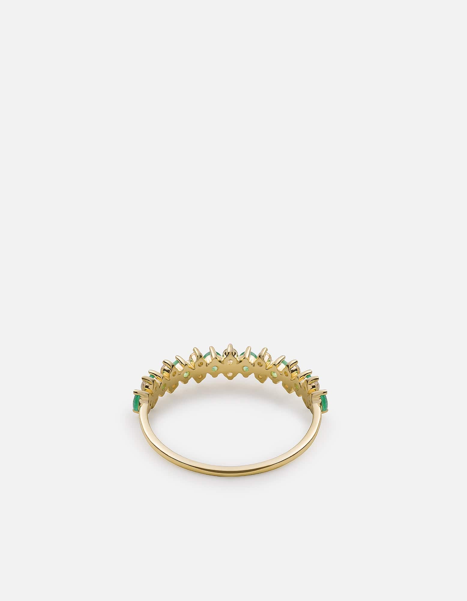 Flor Chalcedony Ring, 14k Gold Pavé
