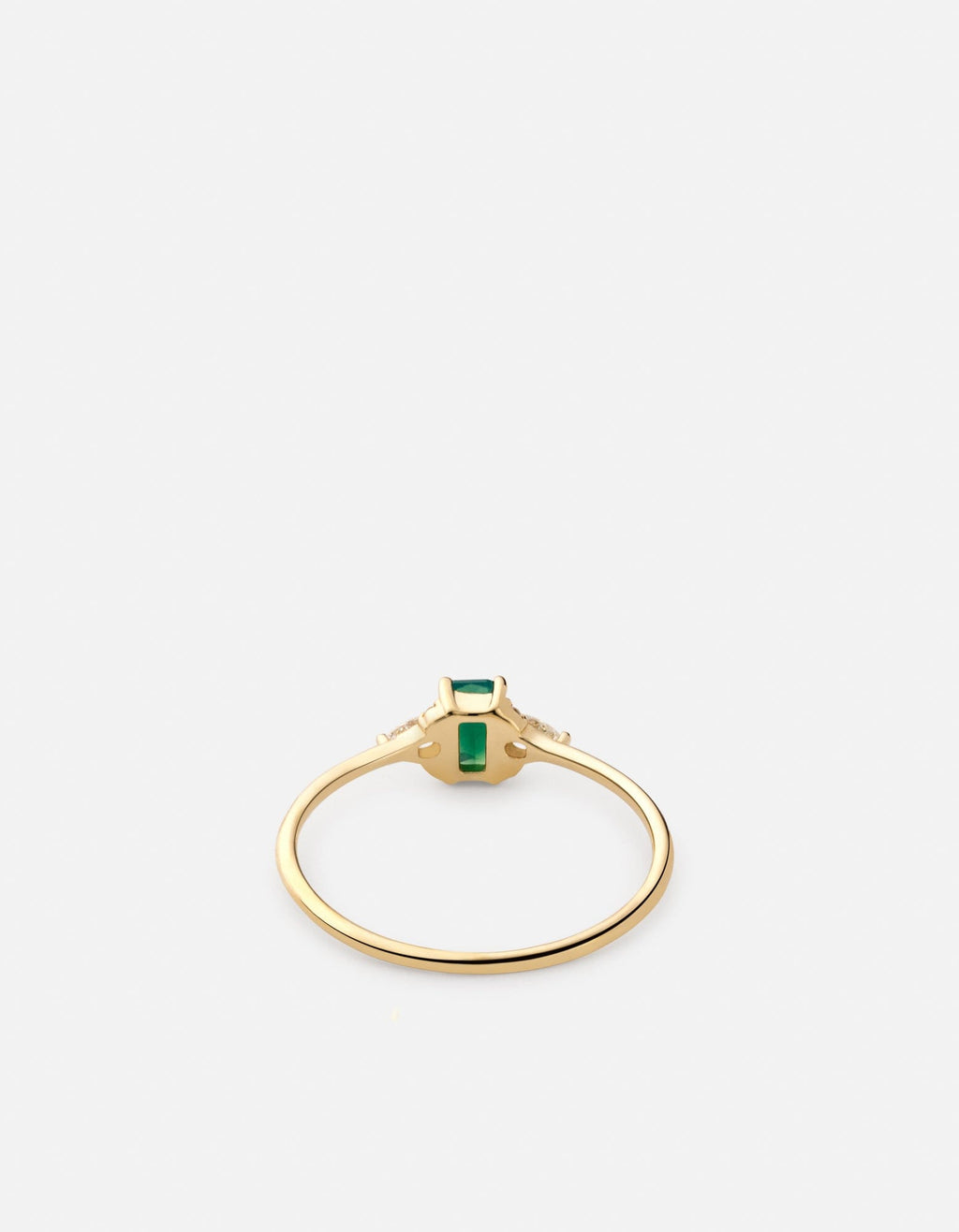 Selene Chalcedony Ring, 14k Gold Pavé