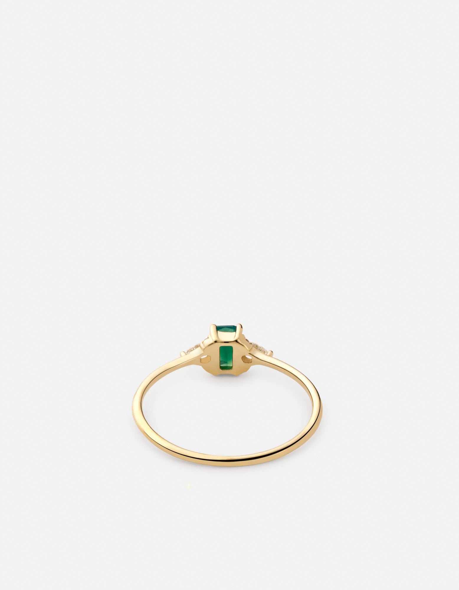 Selene Chalcedony Ring, 14k Gold Pavé