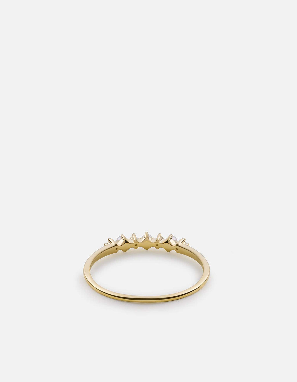 Simone Pearl Ring, 14k Gold Pavé