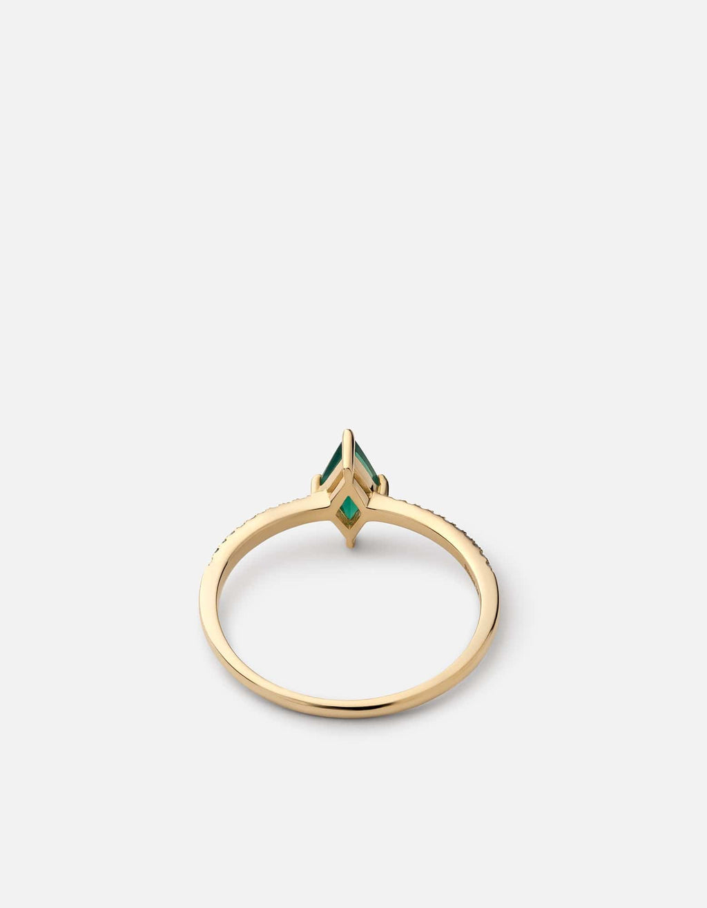 Mirai Chalcedony Ring, 14k Gold Pavé