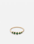 Miansai Rings Echo Chalcedony Ring, 14k Gold Polished Gold/Emeralds / 7
