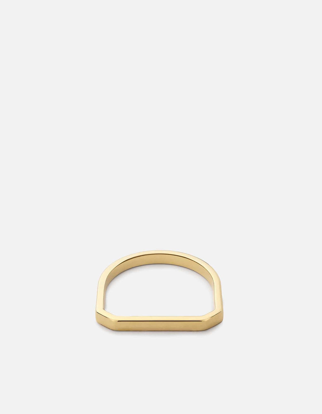 Miansai Rings Thin Hex Ring, Gold Vermeil Polished Gold / 8