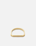 Miansai Rings Thin Hex Ring, Gold Vermeil Polished Gold / 8