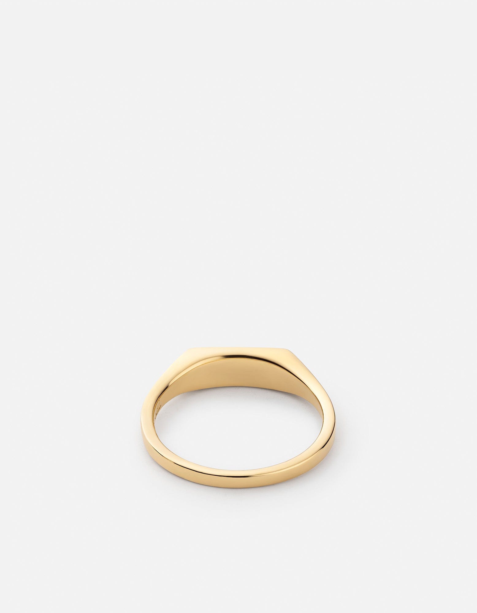 Thin Lennox Onyx Signet Ring, Gold Vermeil