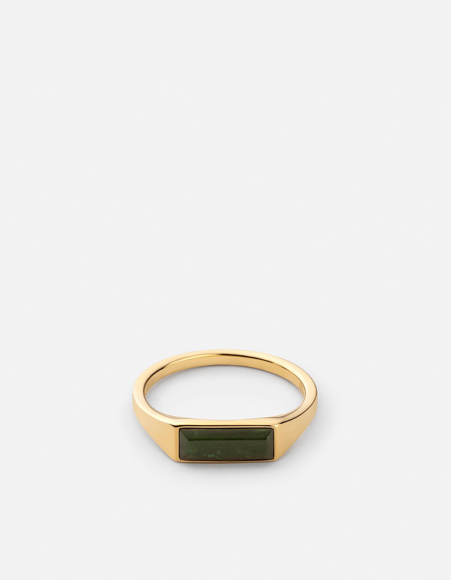Miansai Rings Thin Lennox Jasper Ring, Gold Vermeil Green / 8