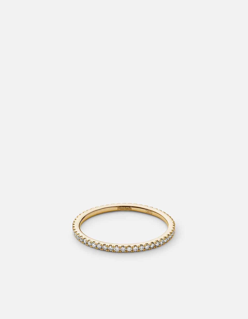 Miansai Rings Century Round Ring, 14k Gold Pavé Polished Yellow Gold/Pave / 5
