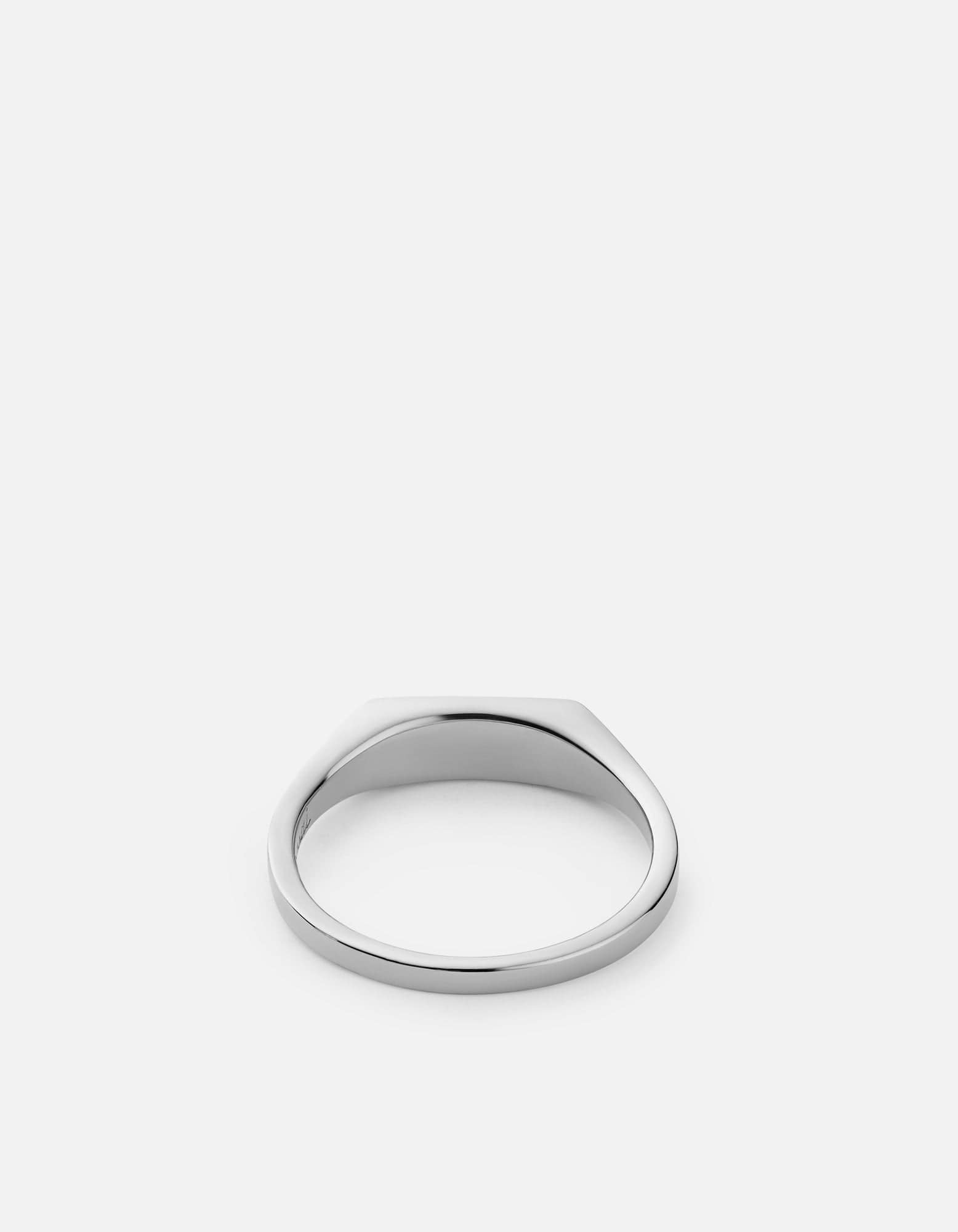 Thin Lennox Chalcedony Ring, Sterling Silver