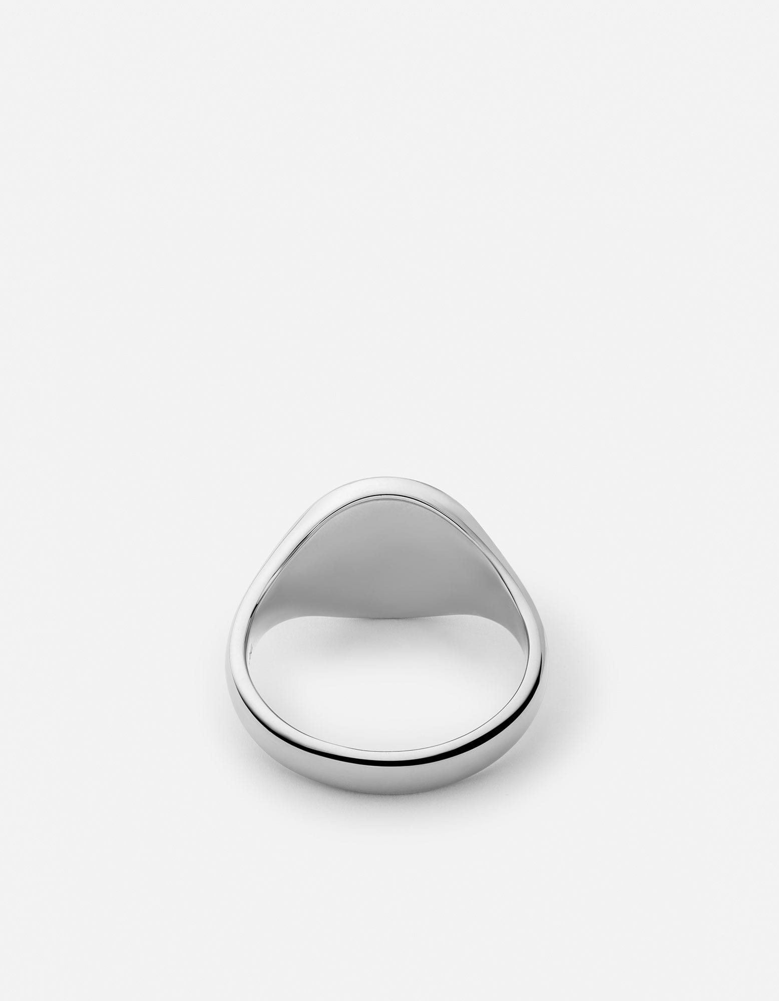 Wolf Signet Ring, Sterling Silver / Black