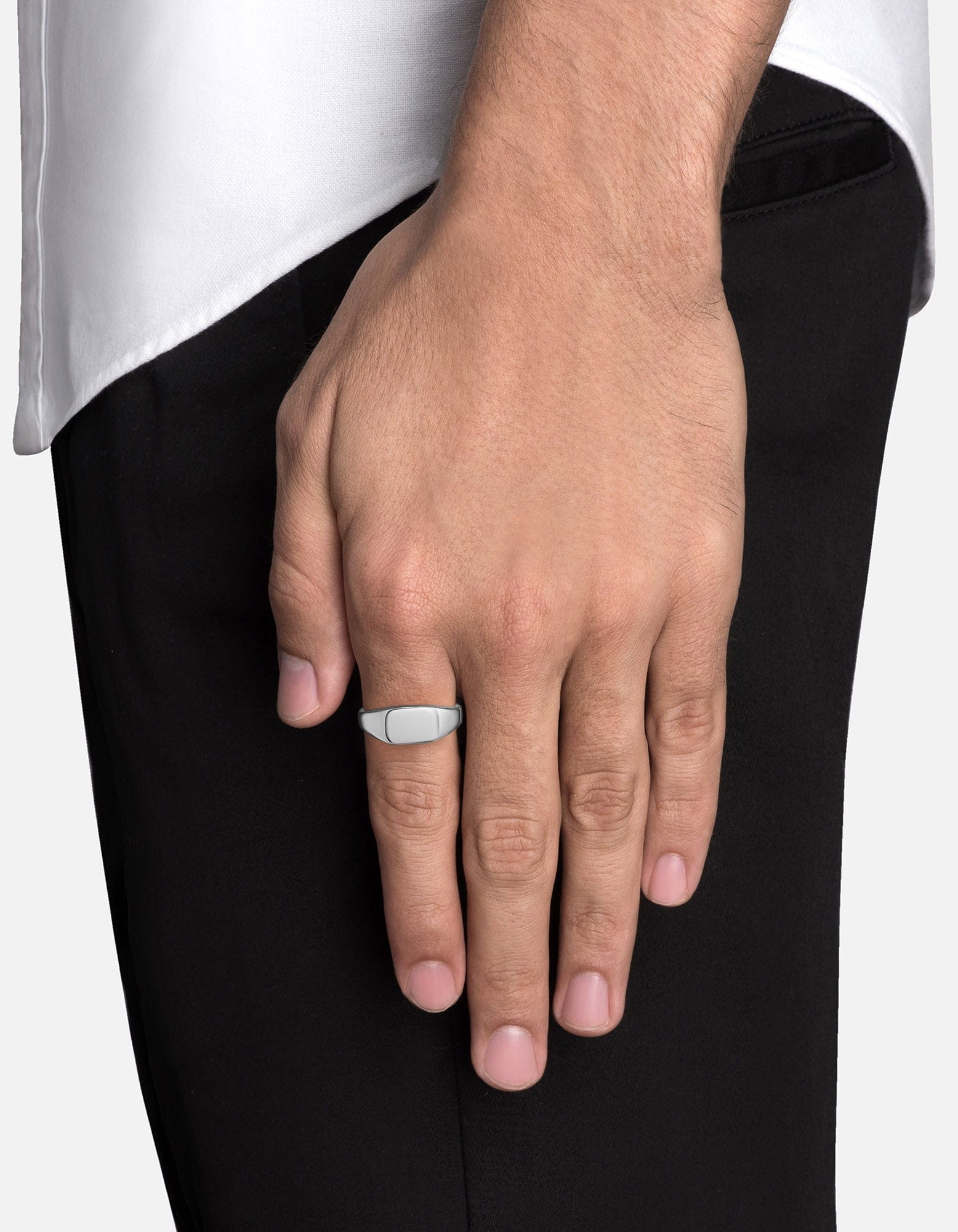 Arden Signet Ring, Sterling Silver