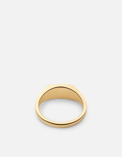 Arden Signet Ring, Gold Vermeil