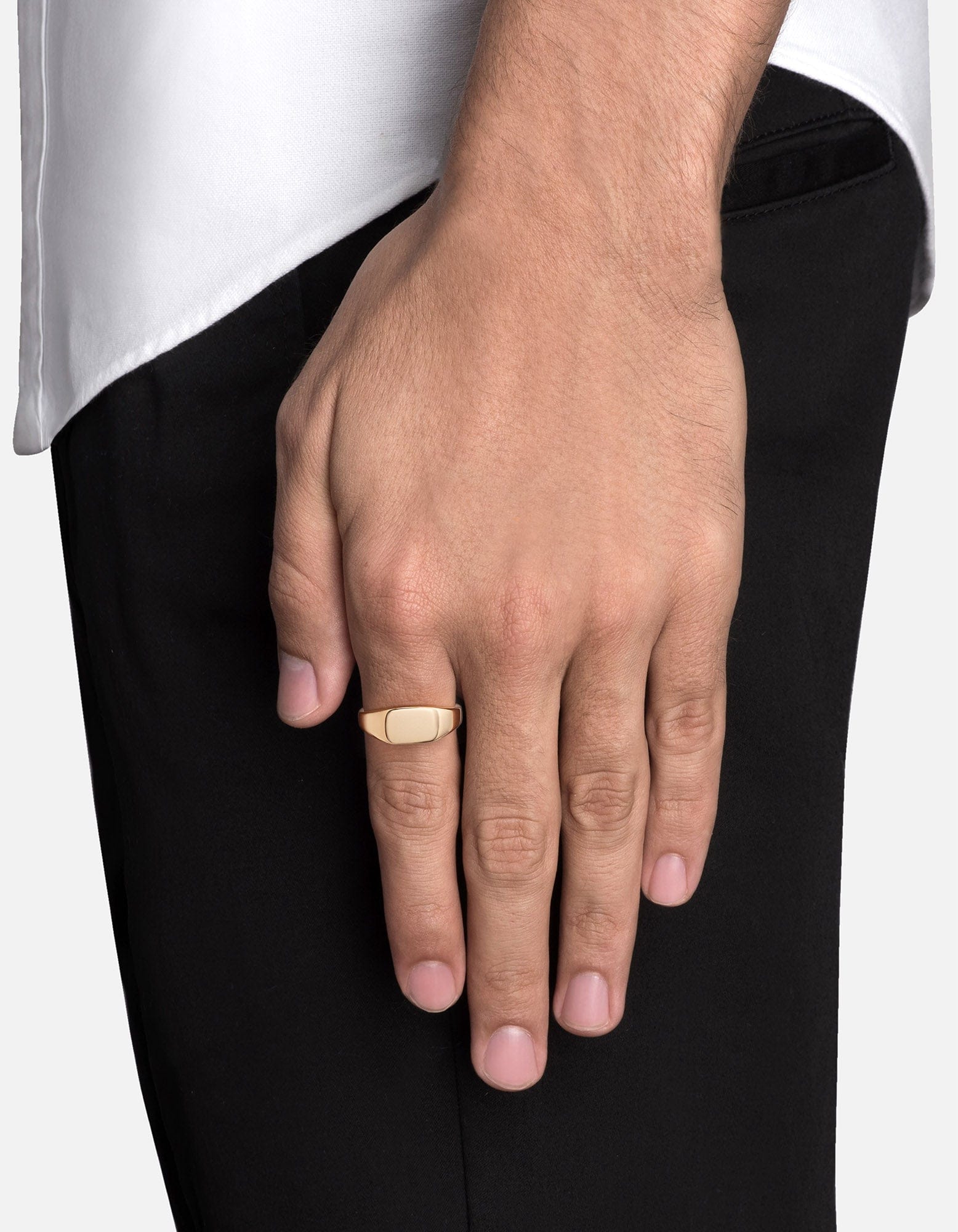 Arden Signet Ring, Gold Vermeil