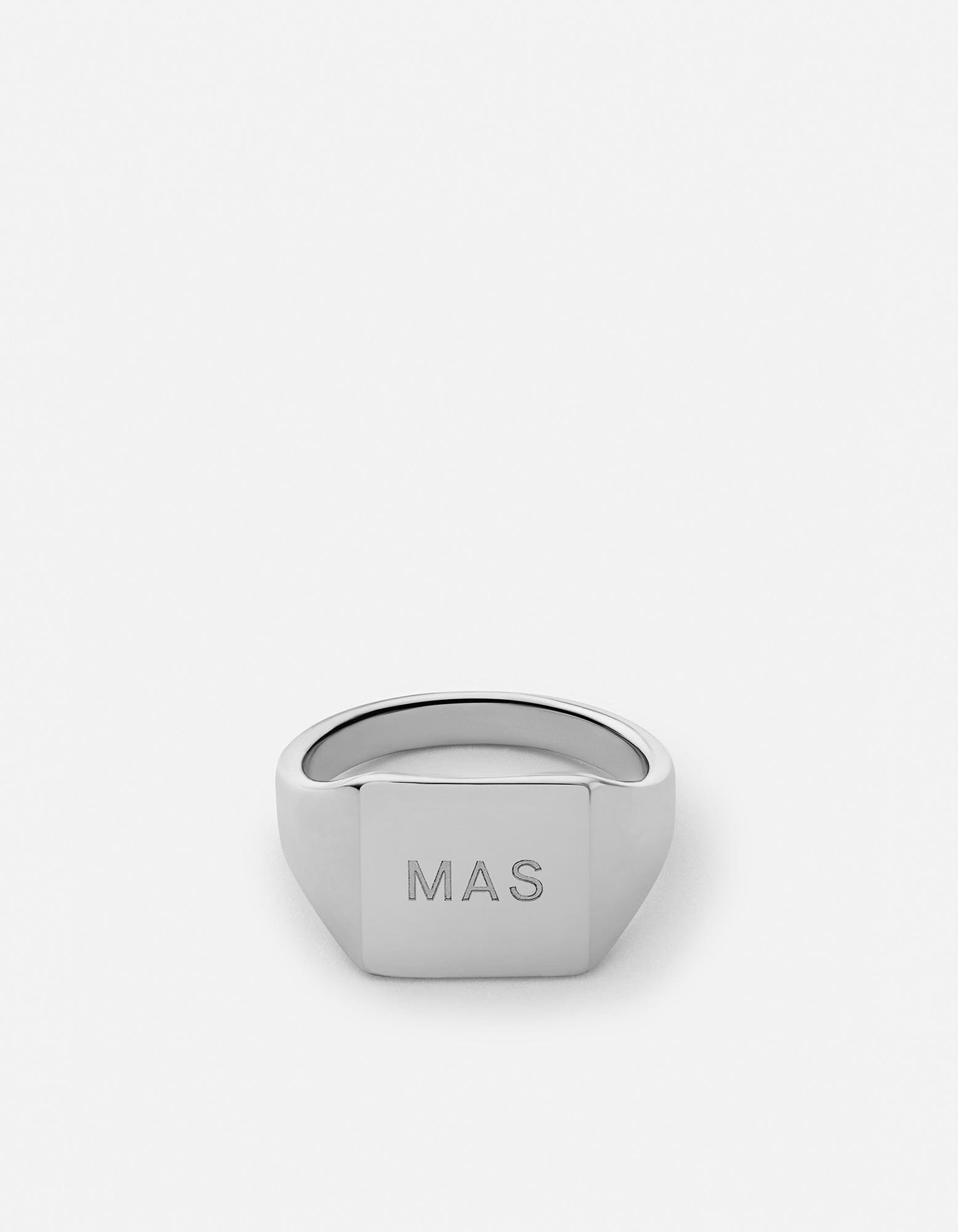 Ledger Signet Ring, Sterling Silver