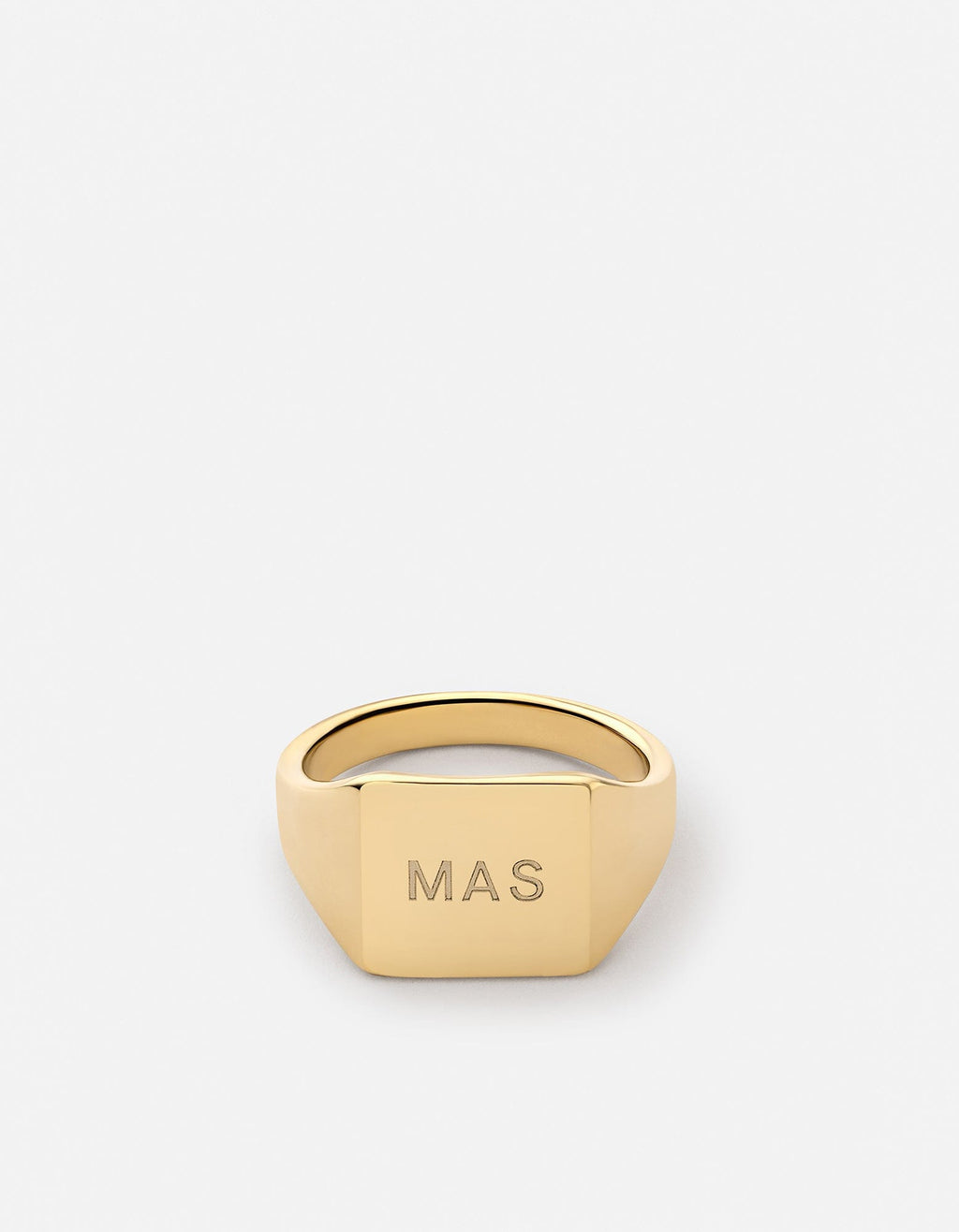 Ledger Signet Ring, Gold Vermeil