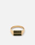 Miansai Rings Duo Jasper Ring, Gold Vermeil Green / 8