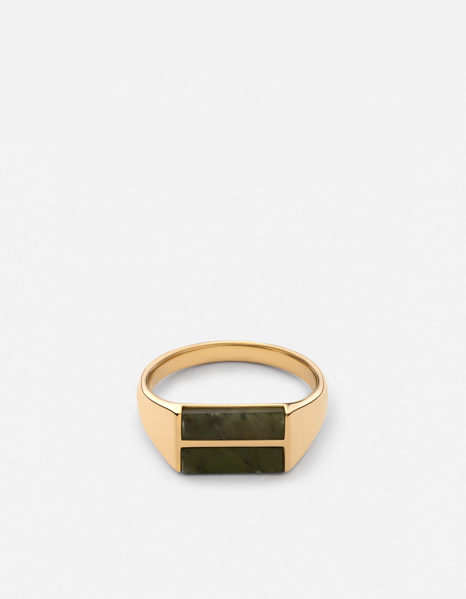 Miansai Rings Duo Jasper Ring, Gold Vermeil Green / 8