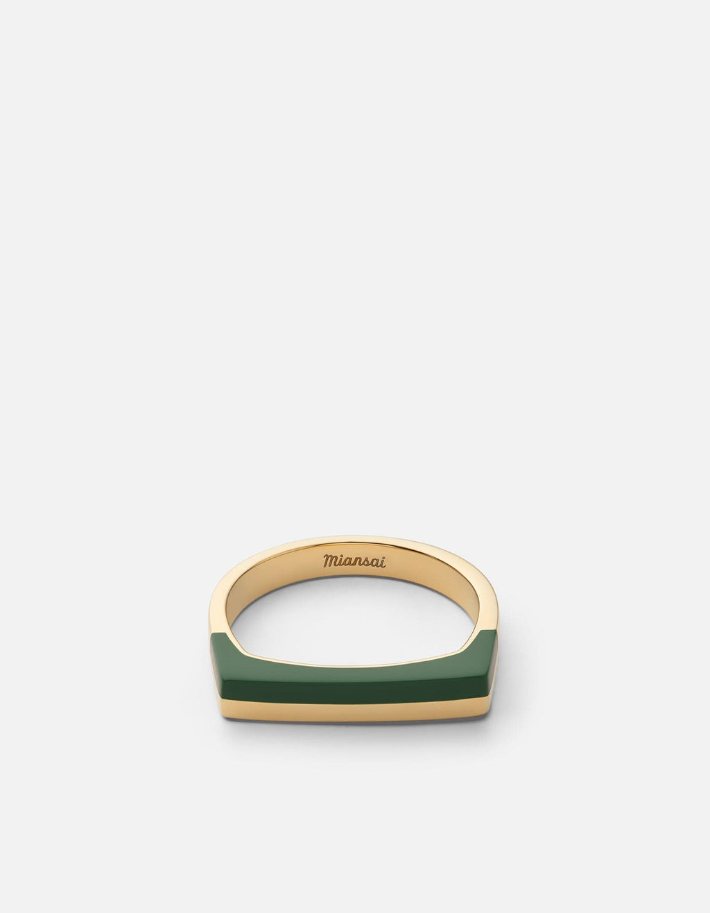 Miansai Rings Silas Ring, Gold Vermeil/Green