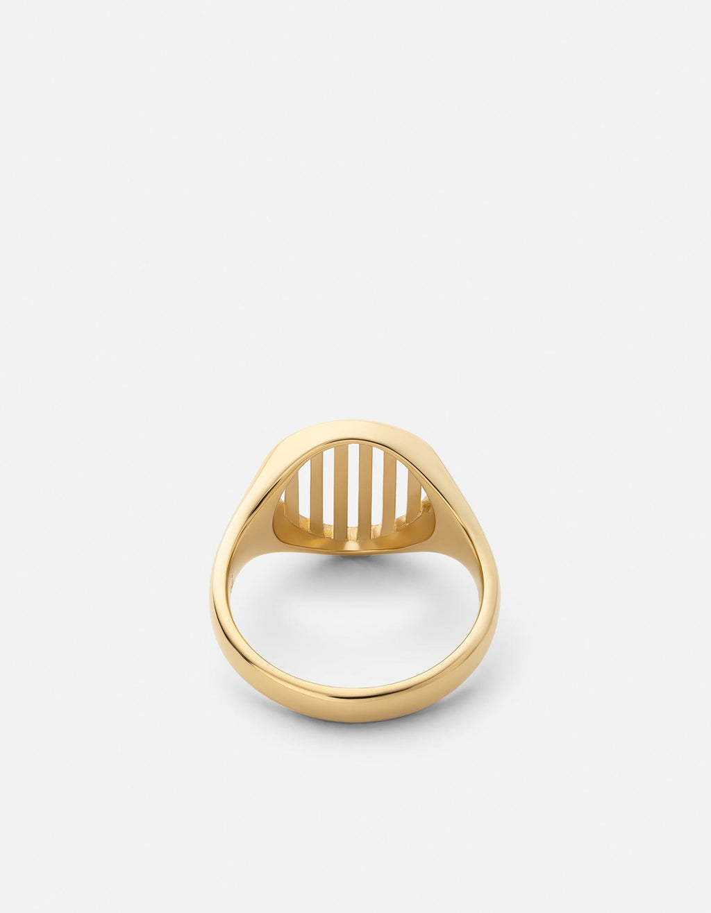 Row Signet Ring, Gold Vermeil