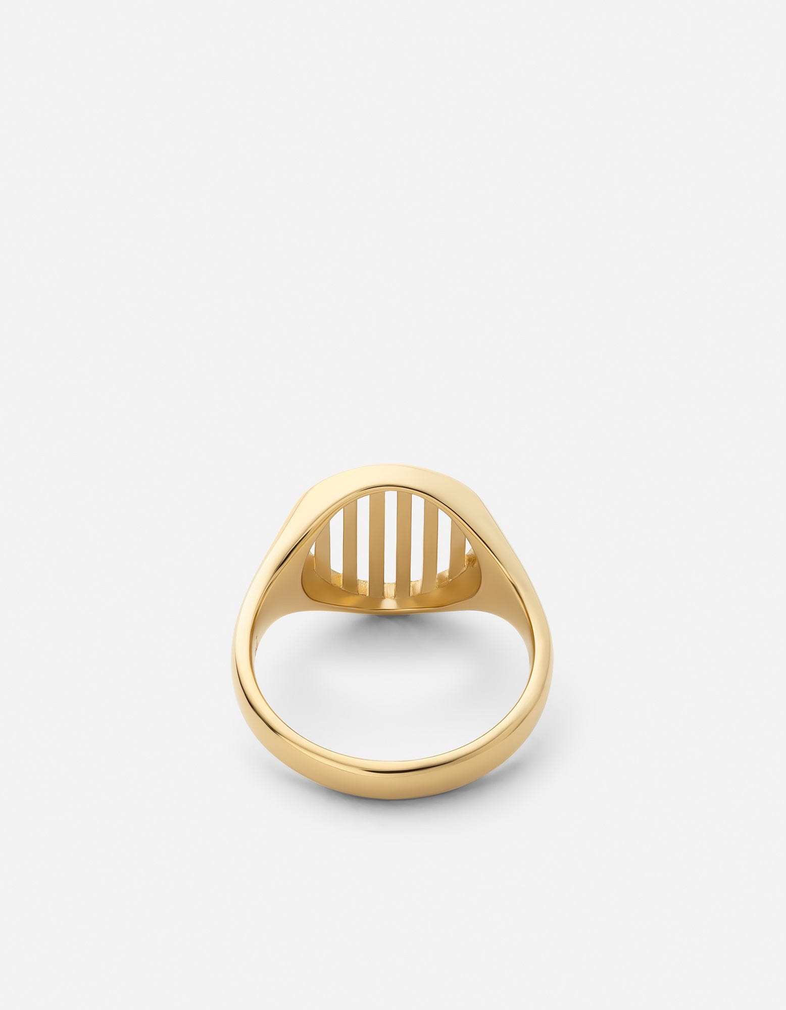 Row Signet Ring, Gold Vermeil