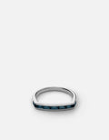 Miansai Rings Totem Topaz Ring, Sterling Silver Midnight Blue / 12