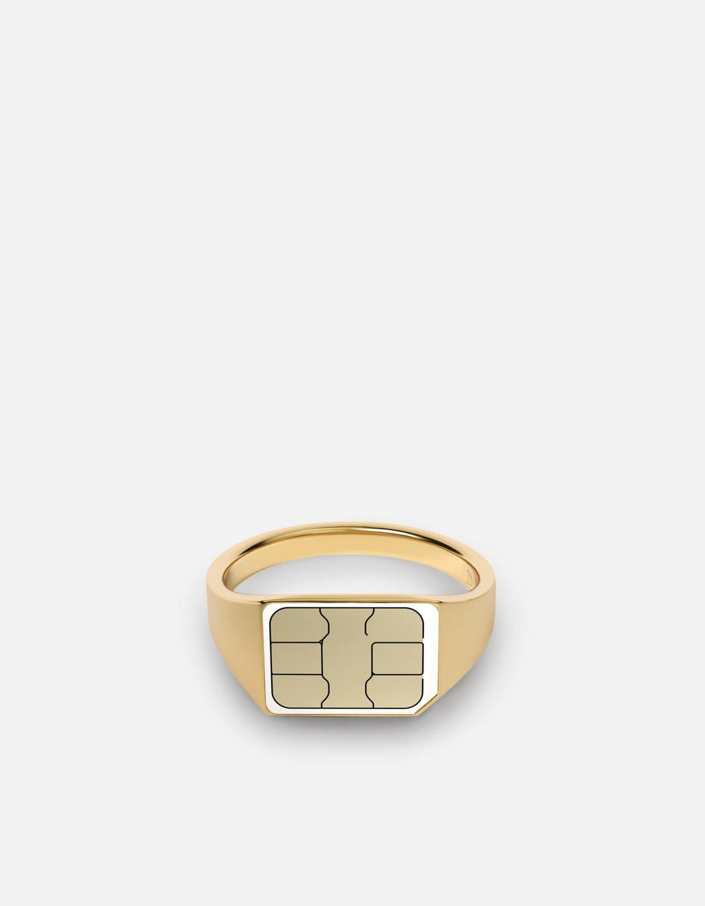Miansai Rings SIM Card Signet Ring, Gold Vermeil Polished Gold / 12