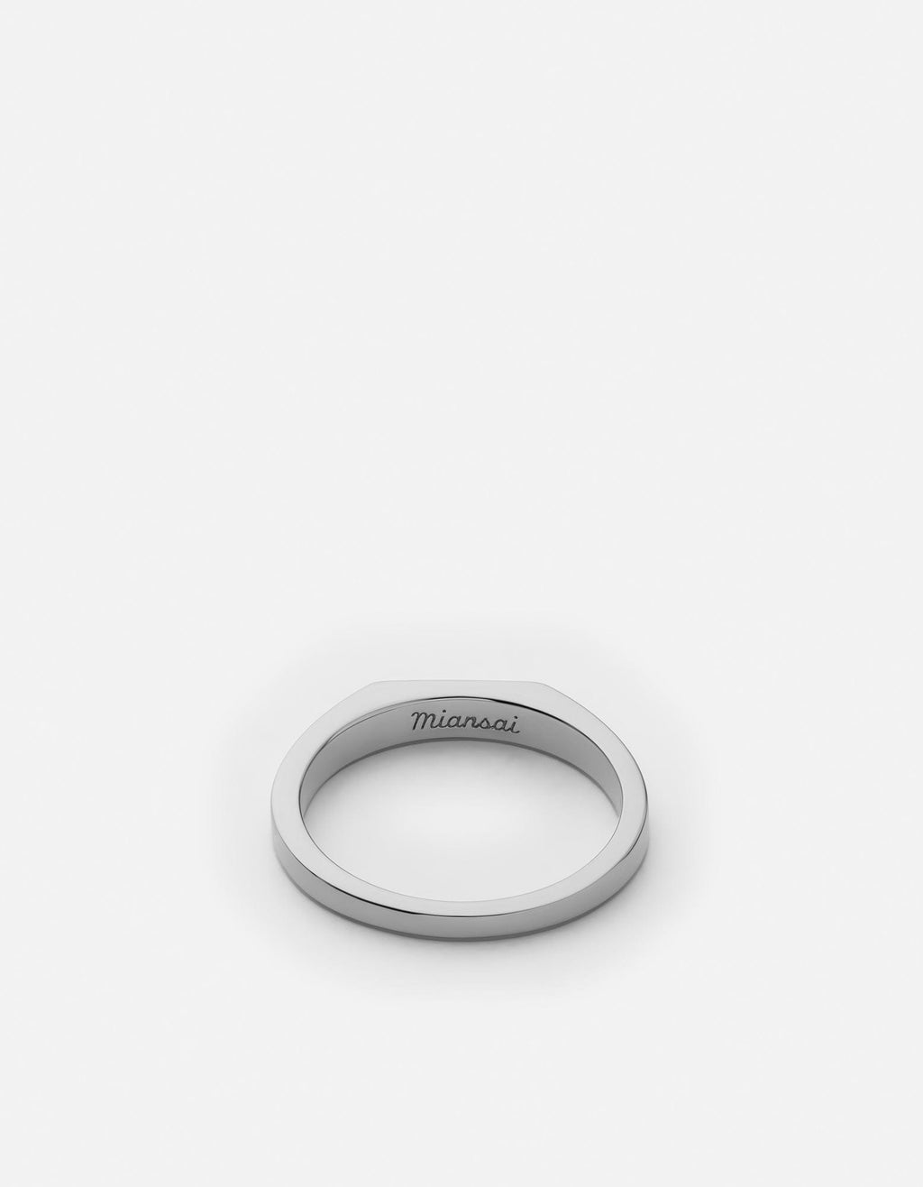 Thin Geo Agate Ring, Sterling Silver