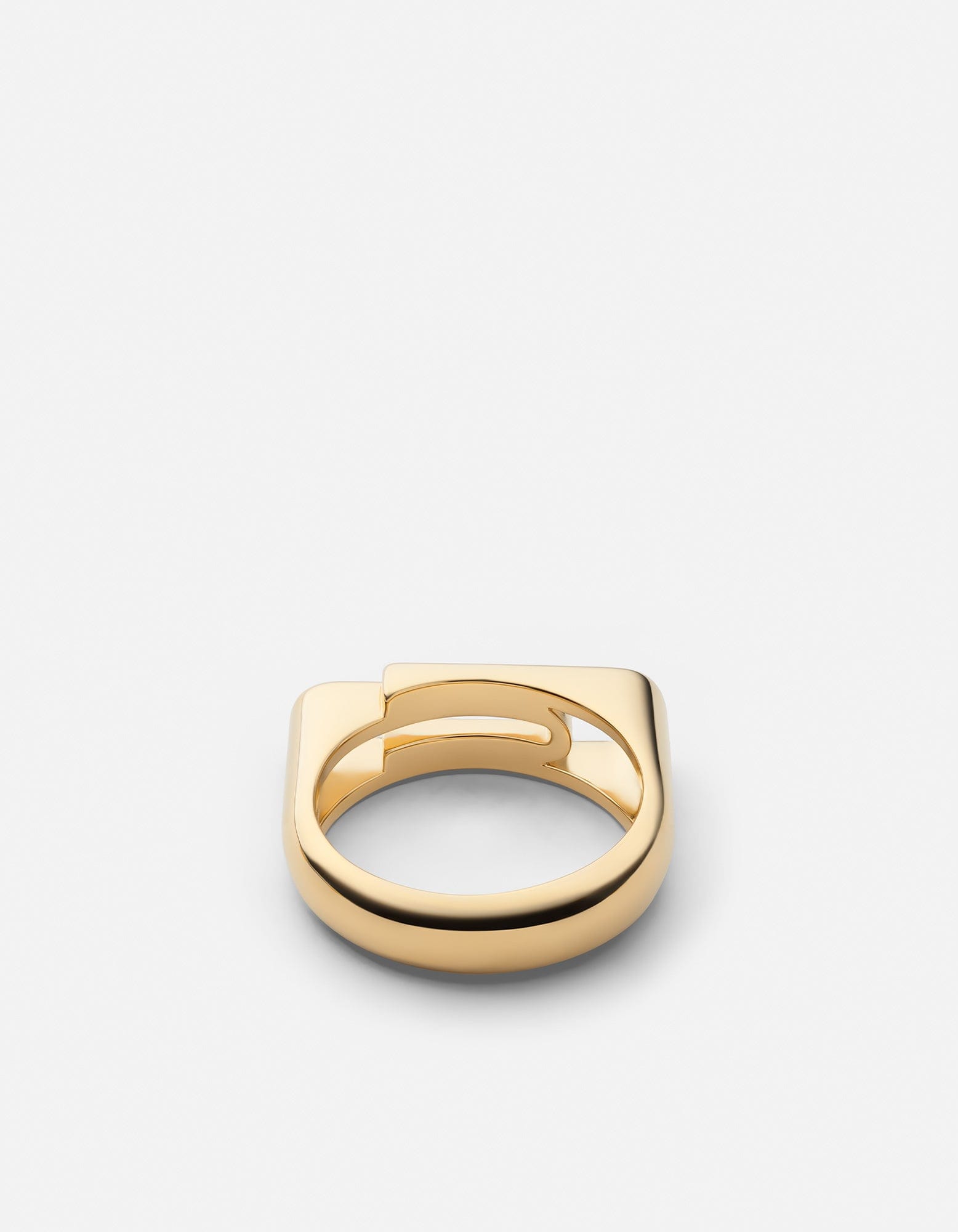 Paper Clip Ring, Gold Vermeil
