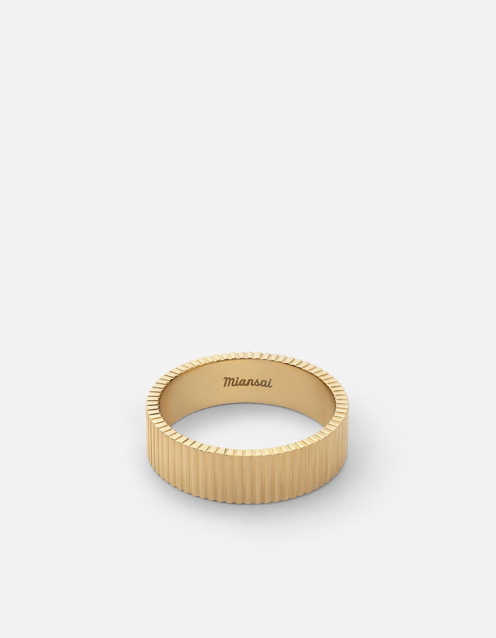 Miansai Rings 6mm Axel Ring, Gold Vermeil Polished Gold / 10 / Monogram: No