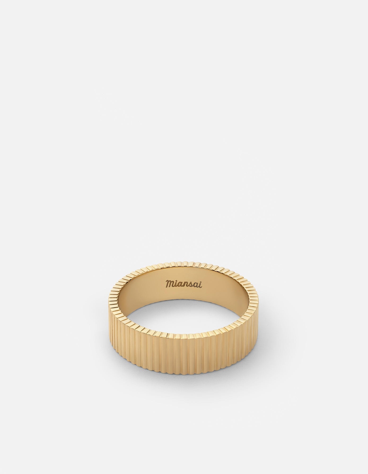 Miansai Rings 6mm Axel Ring, Gold Vermeil Polished Gold / 10 / Monogram: No