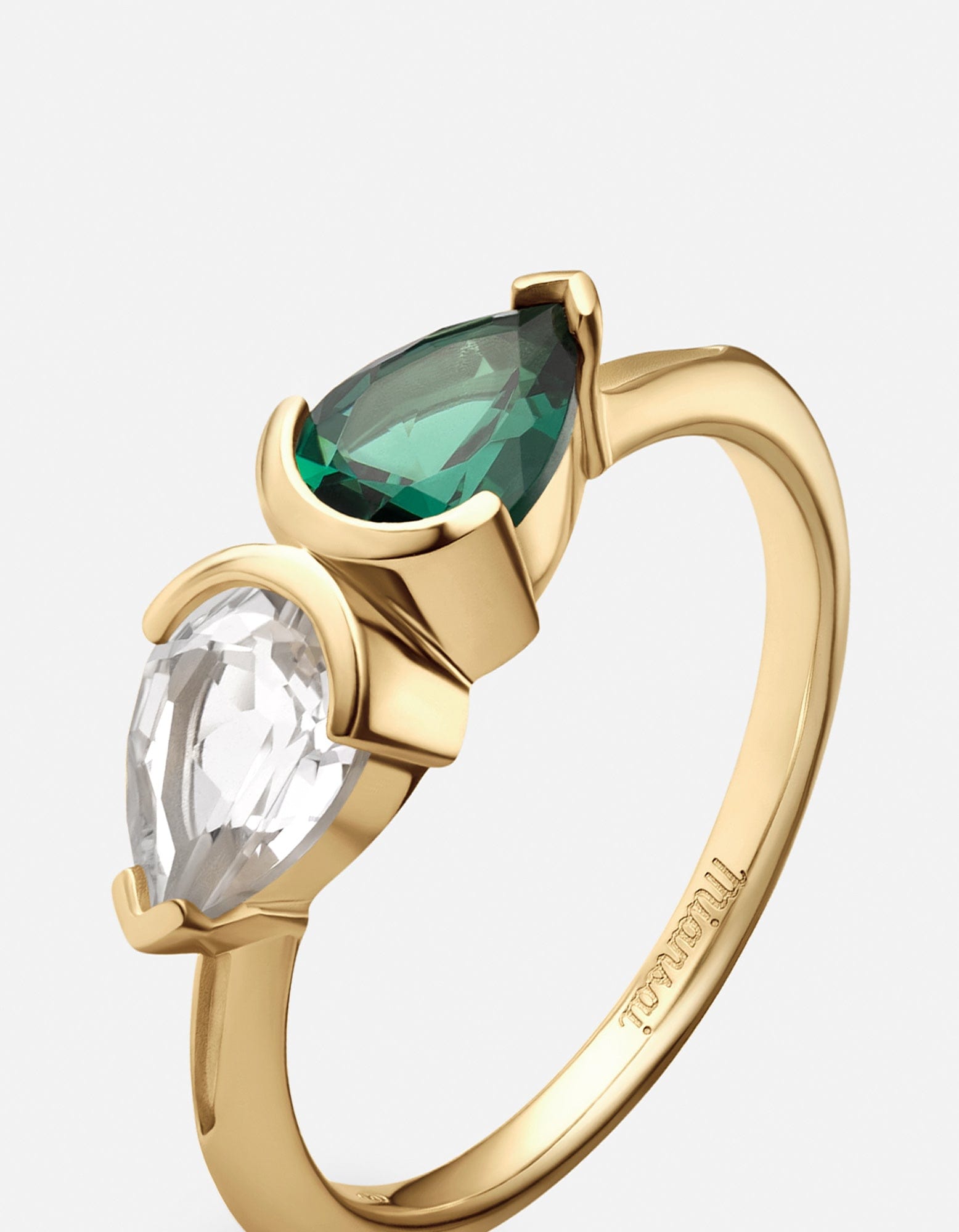Katana Topaz & Spinel Stone Ring, Gold Vermeil