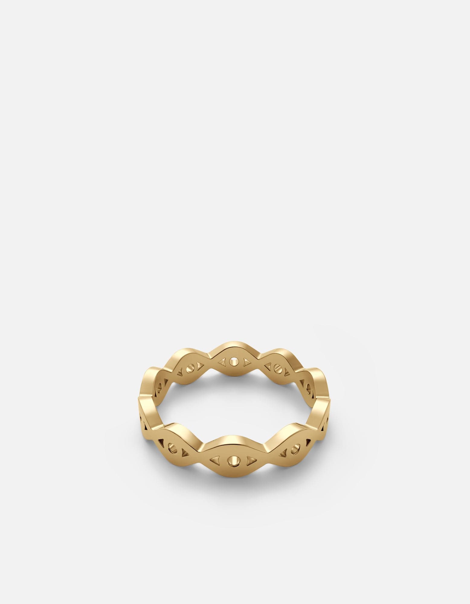 Mati Evil Eye Ring, Gold Vermeil