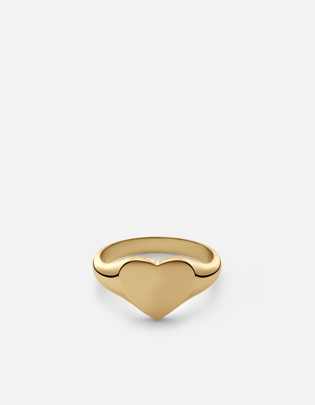Miansai Rings Heart Signet Ring, Gold Vermeil Polished Gold / 5