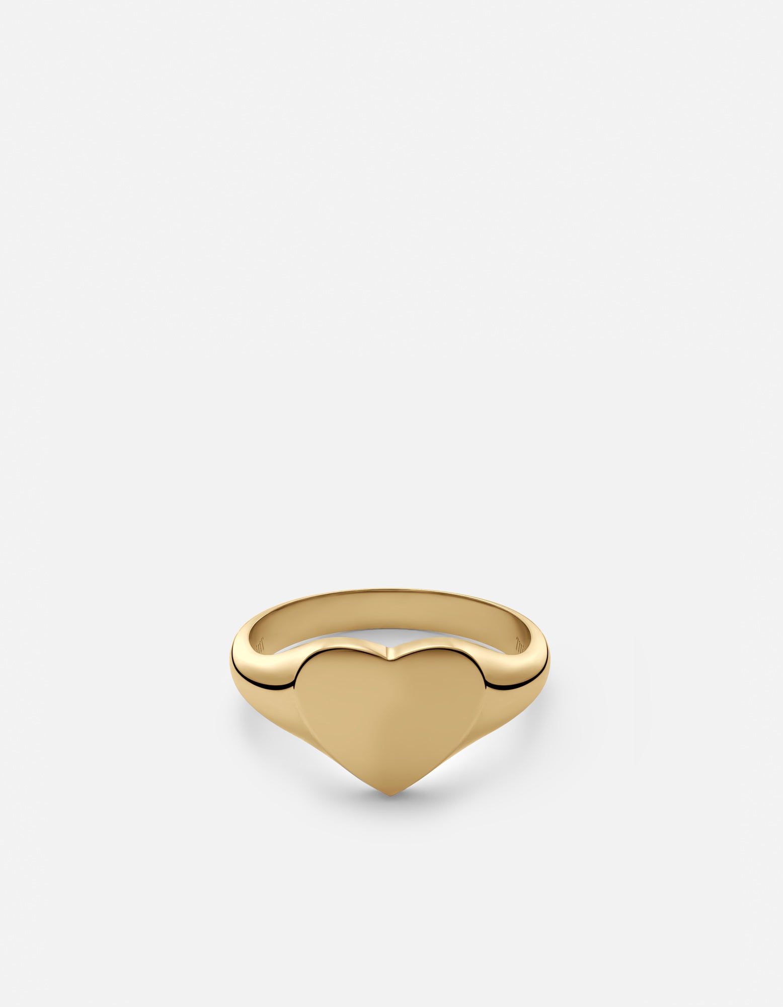 Miansai Rings Heart Signet Ring, Gold Vermeil Polished Gold / 5
