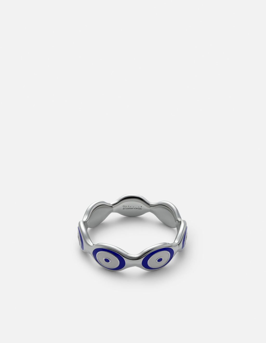 Evil Eye Ring, Sterling Silver / Blue