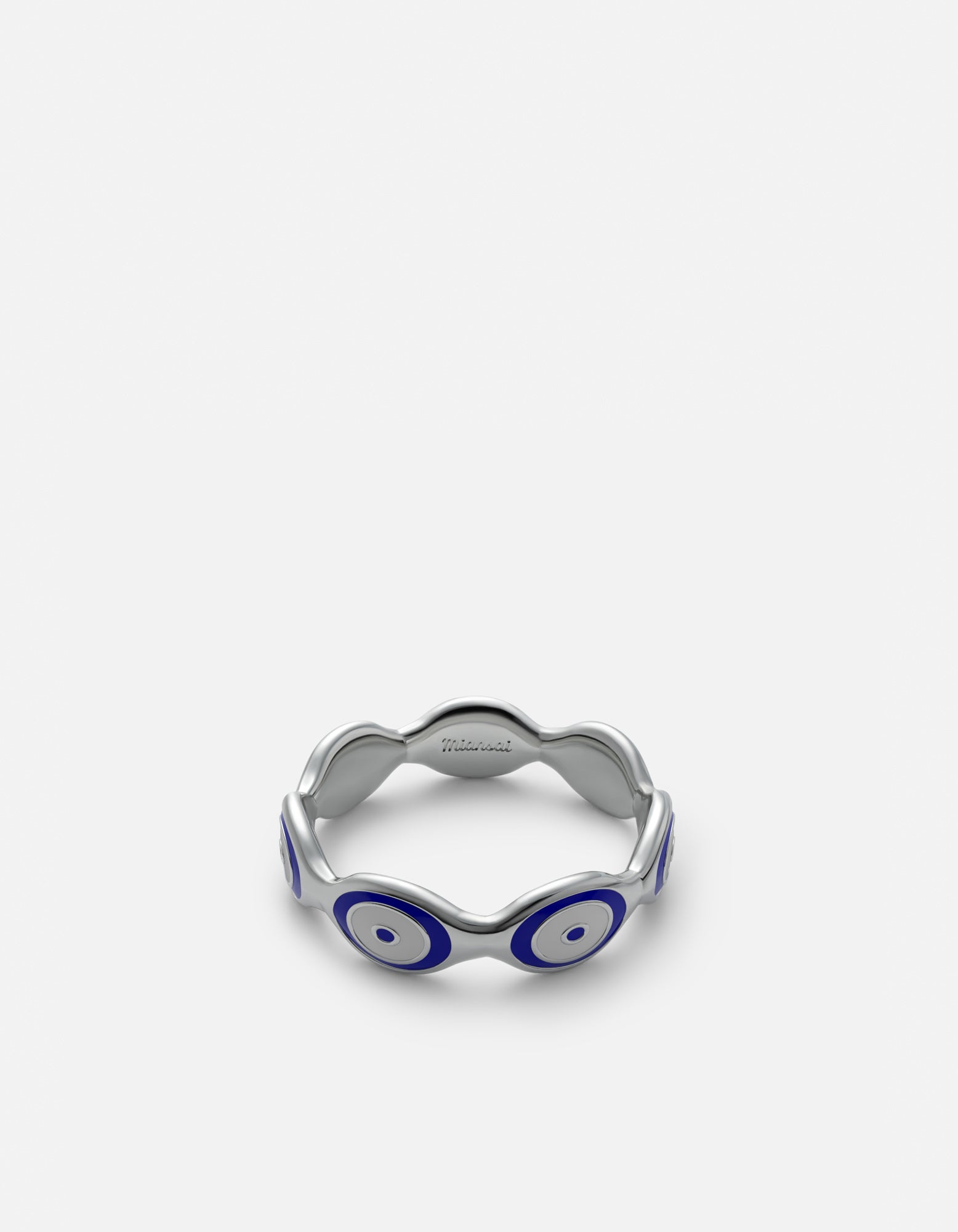 Evil Eye Ring, Sterling Silver / Blue