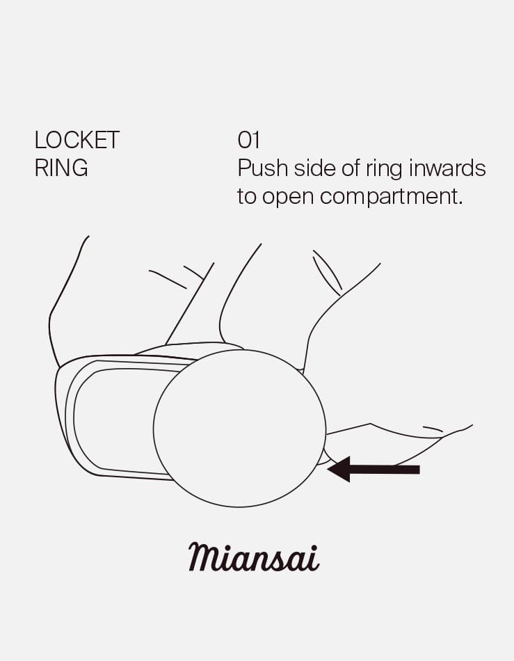 Locket Signet Ring, Sterling Silver