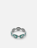 Miansai Rings Green Eye Ring, Sterling Silver w/Enamel Green / 8