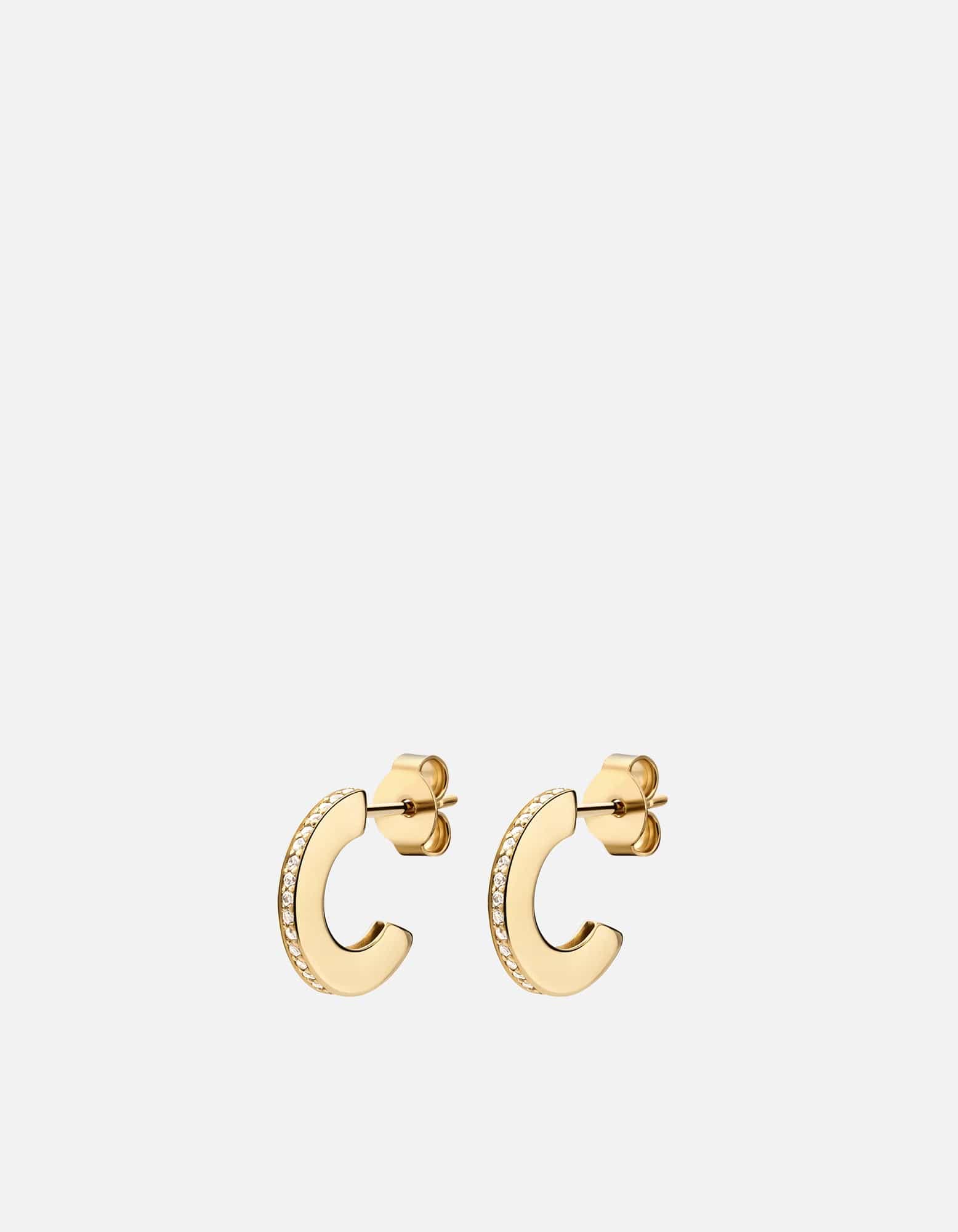 Arduin Studs, 14k Gold Pavé