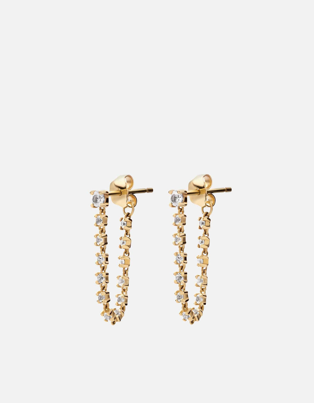 Miansai Earrings Comet Earrings, Gold Vermeil/Sapphire Polished Gold/White Sapphire / Pair