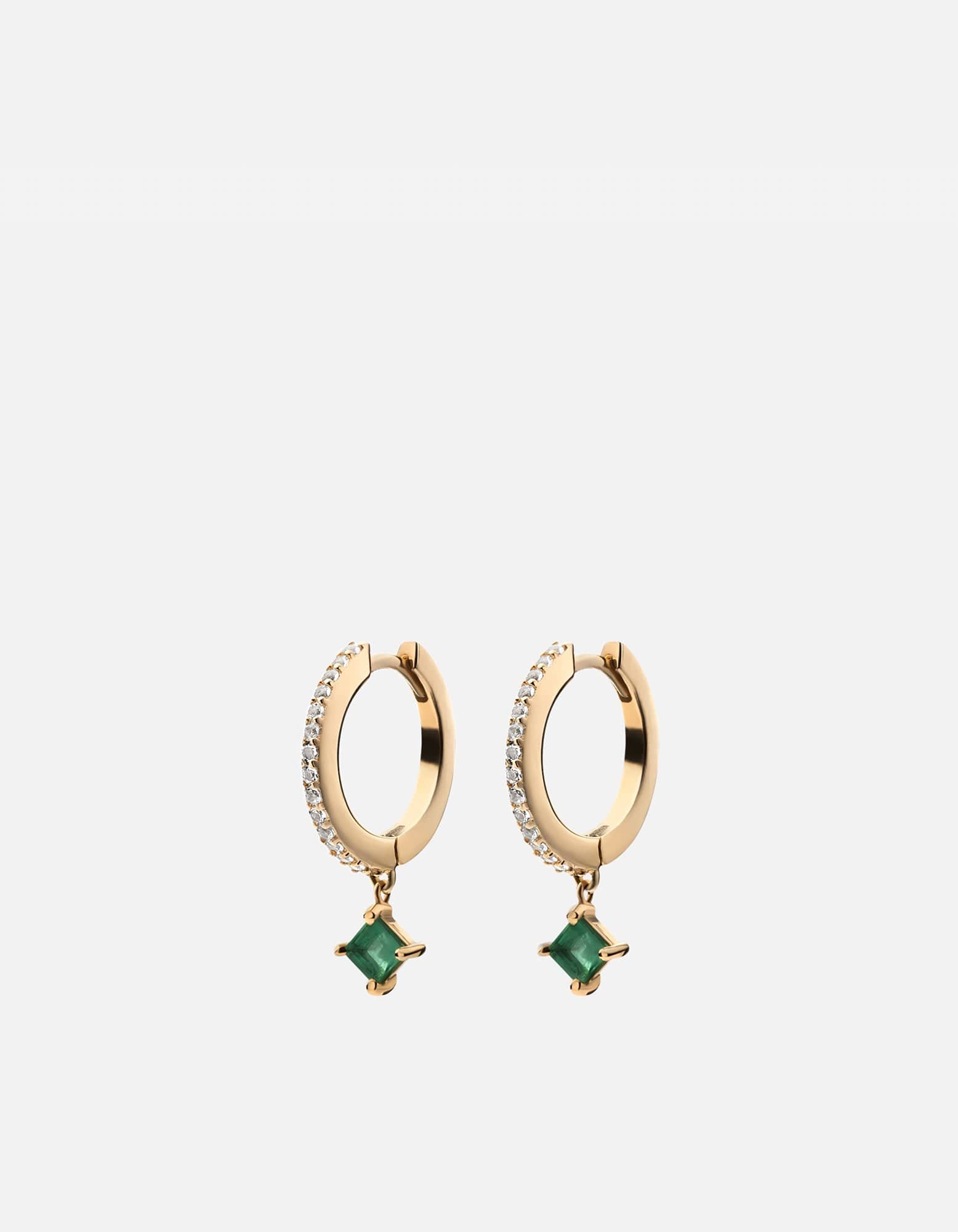 Miansai Earrings Uma Earrings, 14k Gold Pavé/Chalcedony Chalcedony/Pave / Pair