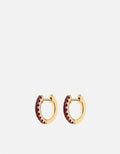 Miansai Earrings Koa Huggie Earrings, 14k Gold/Rubies Polished Gold / Pair
