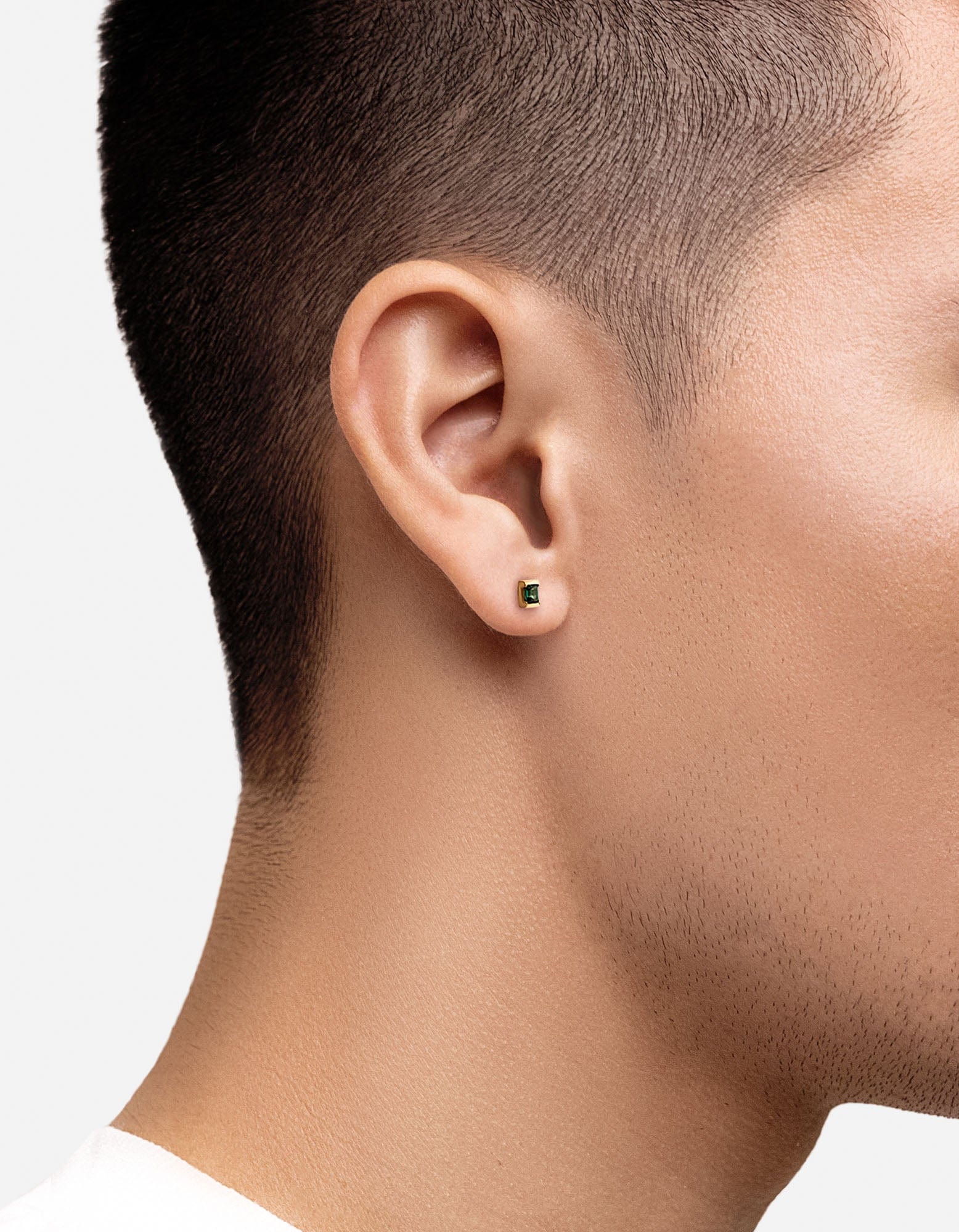 Valor Quartz Stud Earring, 14k Gold
