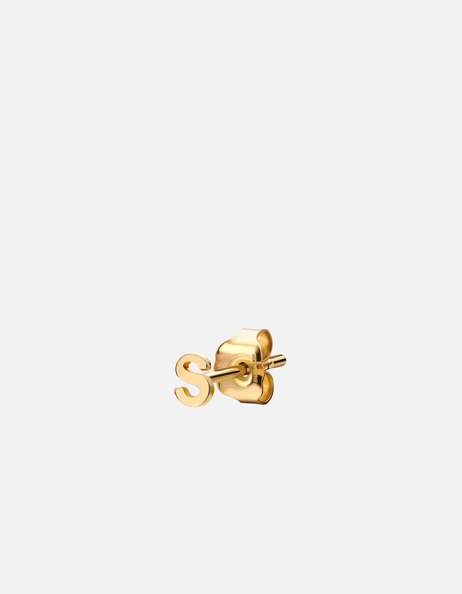 Miansai Earrings Alpha Stud Earring, 14k Gold S - Polished Gold / Single