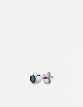 Miansai Earrings Kali Stud Earring, 14k White Gold/Blue Sapphire Blue / Single