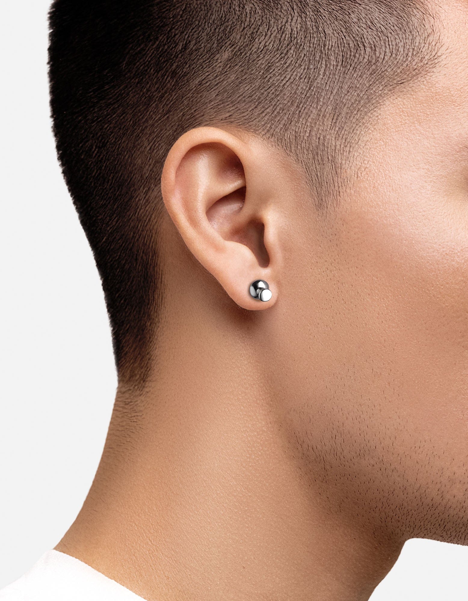 Tack Stud Earring, Sterling Silver